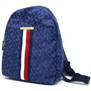 TOMMY HILFIGER Blue Signature Stripe Backpack Bag